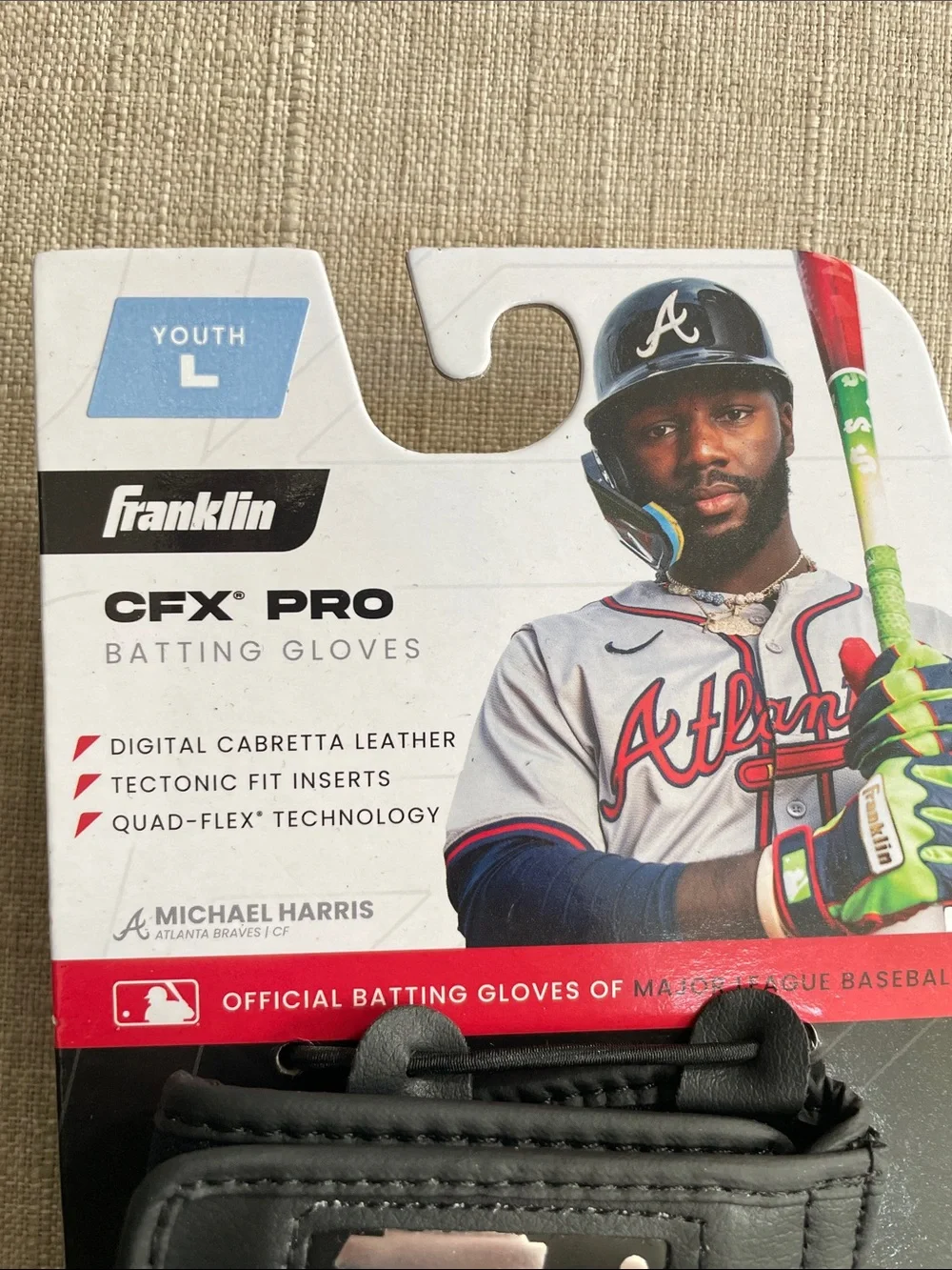 Franklin Kids Black CFX Pro Batting Gloves - Youth L